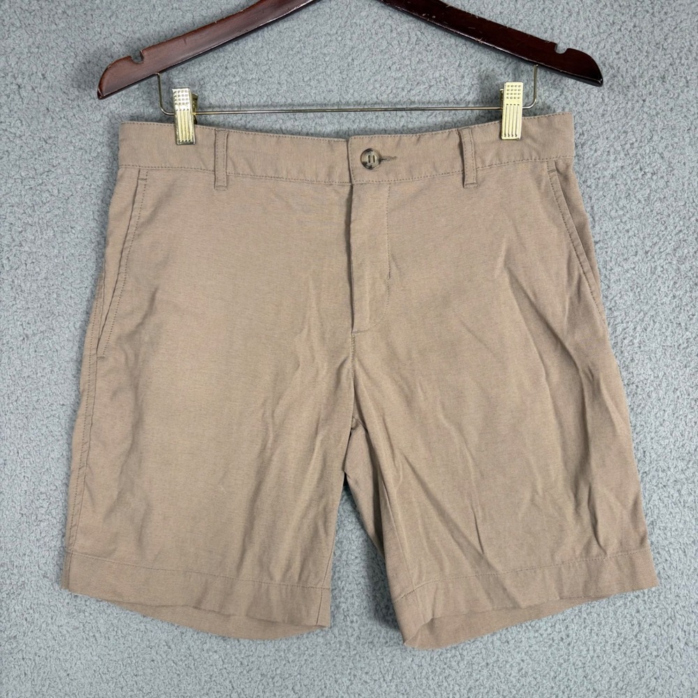 Outlier New Way Shorts Mens 30 Khaki Tan F. Cloth Stretch Nylon Water Resistant
